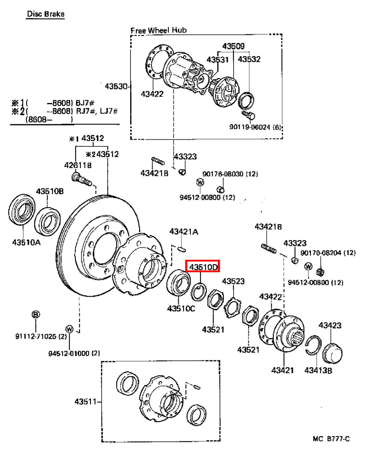 Genuine Regius RCH47 KCH46 Regius Ace KZH120 KZH106 Front Axle Lock Washer