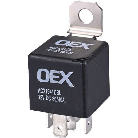 OEX ACX1941DBL Mini Relay 12V Change Over 30/40A - Diode Protected, Sealed