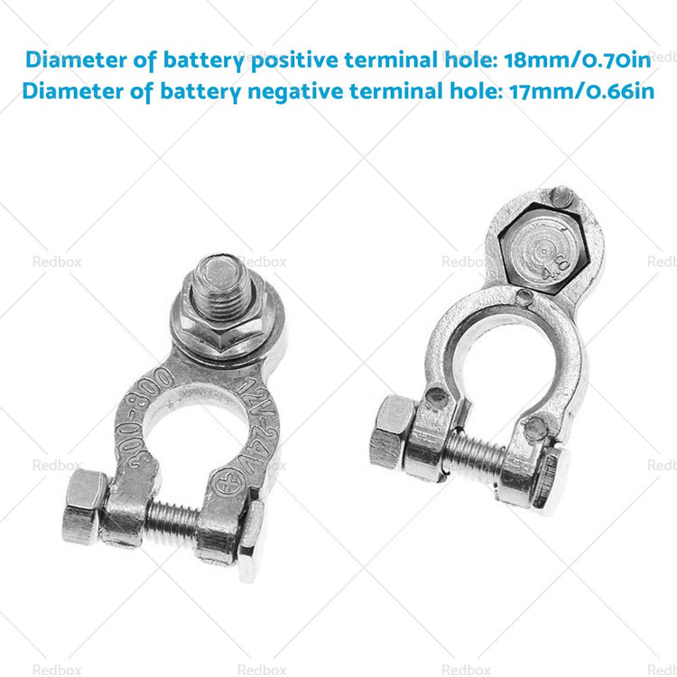 8PCS Car Battery Terminal Clamps Positive Negative DC 12V-24V