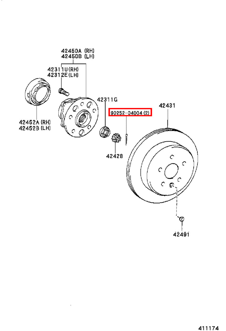 Genuine Regius RCH47 RCH41 LXH43 KCH46 KCH40 Axle Shaft Nut Cotter Pin