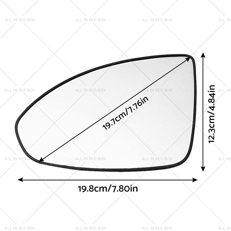 Left Side Mirror Glass With Base Suitable for Holden Cruze JG 2009