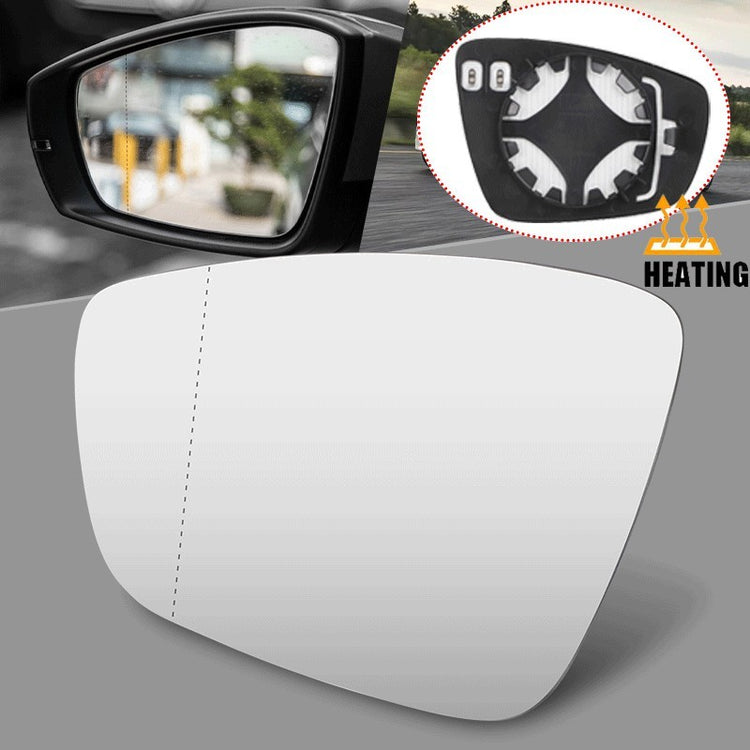 Left Passenger Side Mirror Glass For VW Polo Heated Convex Back Plate