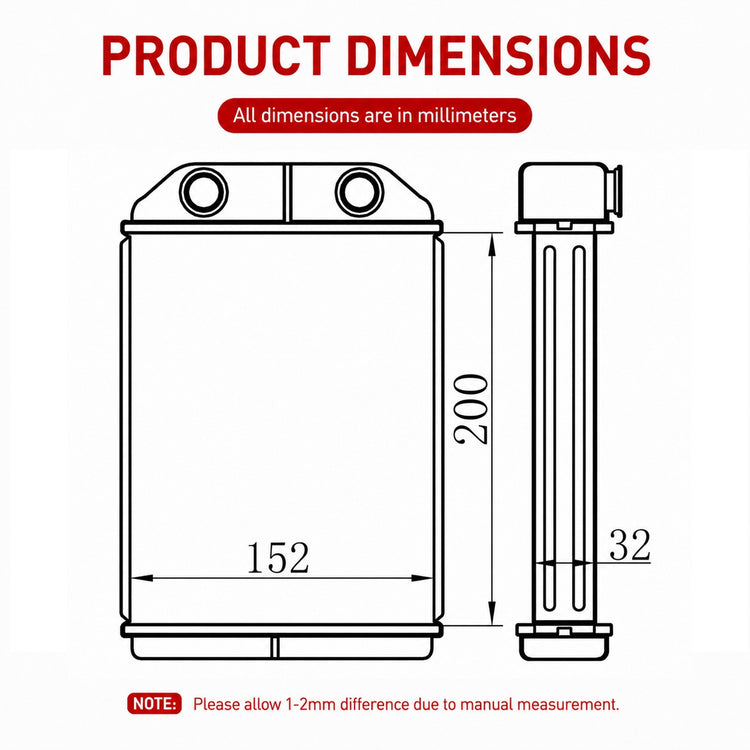 Heater Core For Toyota Coaster BB46 BB58 BZB40 BZB50 HDB50 HZB50 XZB50 RWD 93-On
