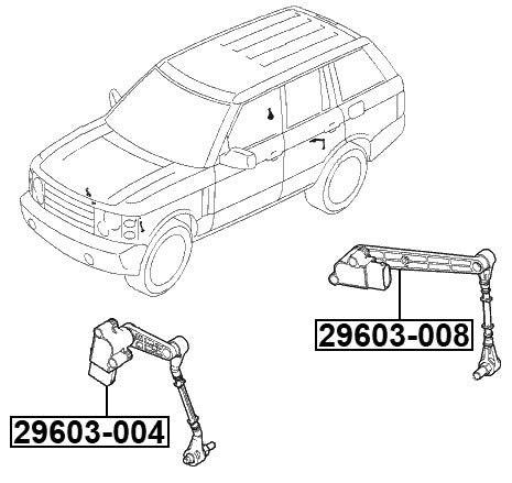 Rear Level Sensor Fits Land Rover LR023654