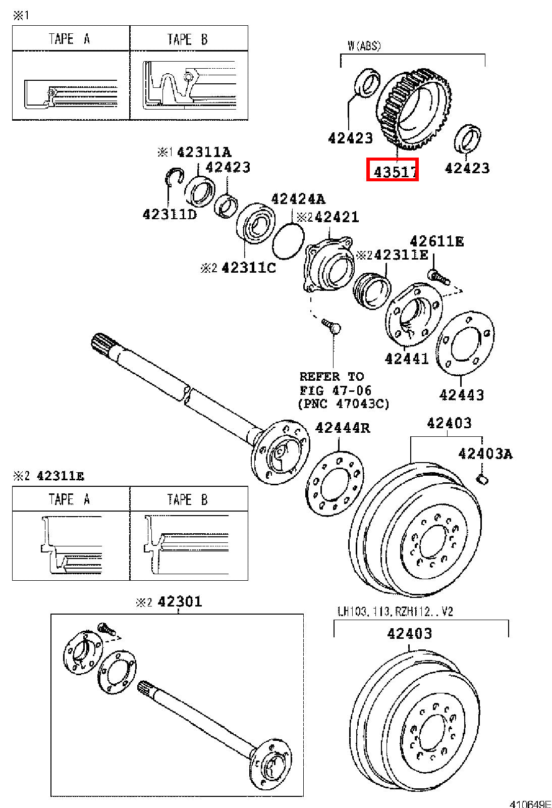 Genuine Hilux KZN165 KUN36 KUN35 KUN26 KUN25 KUN16 KUN15 Rear Axle ABS Rotor