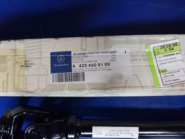 Mercedes UNIMOG SBU, U1700 Steer shaft with Universal- 425 460 01 09, 4254600109
