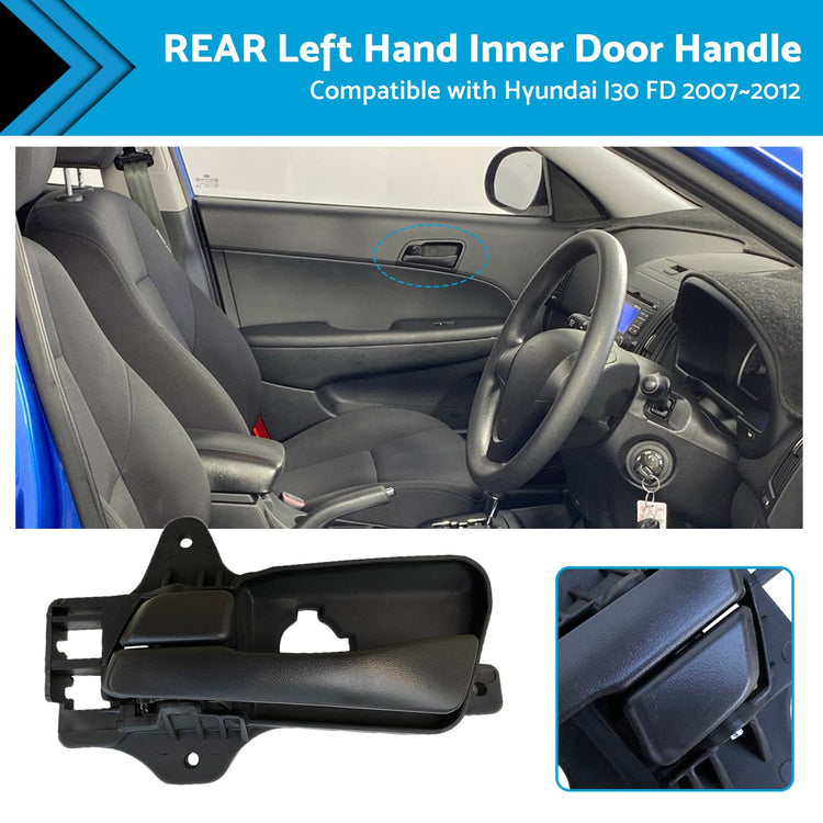 Front Left Side Inner Door Handle LH Suitable For Hyundai I30 FD 2007-2012 Black