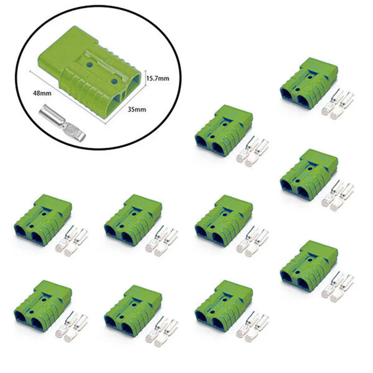 12Sets Connectors Anderson Style Plug DC Power 50AMP Solar Caravan 6AWG GREEN AU
