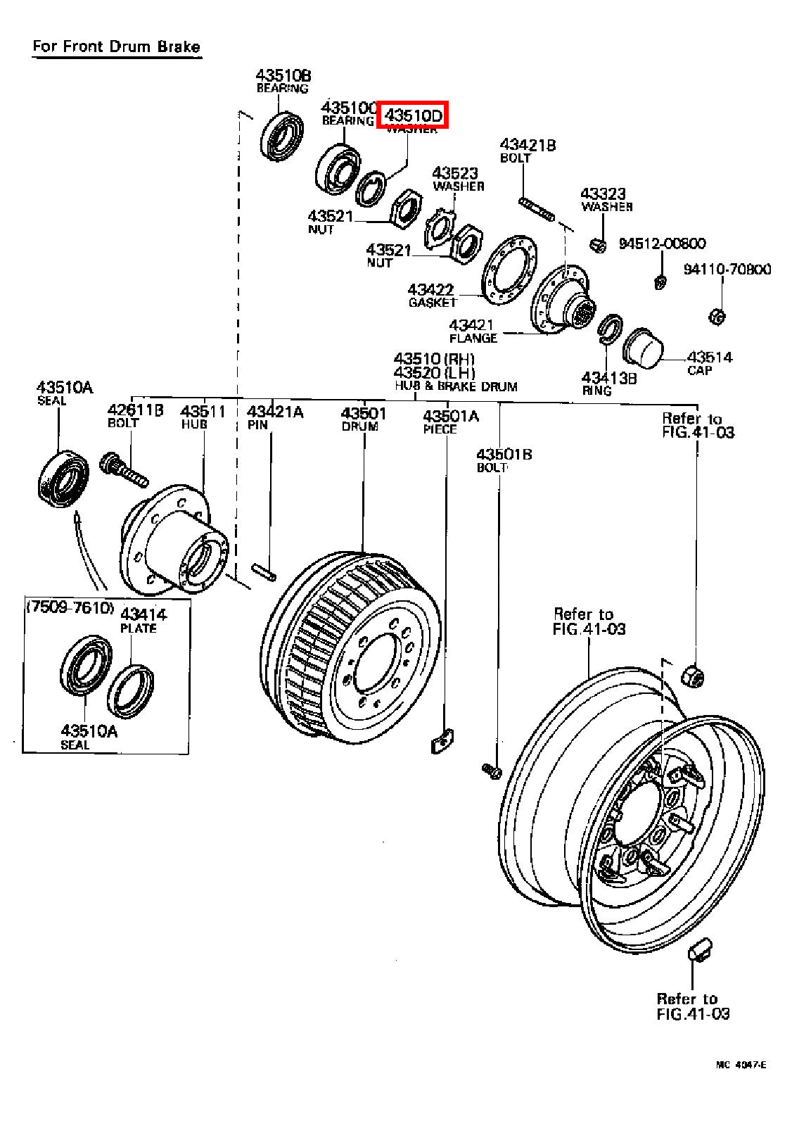 Genuine Regius RCH47 KCH46 Regius Ace KZH120 KZH106 Front Axle Lock Washer