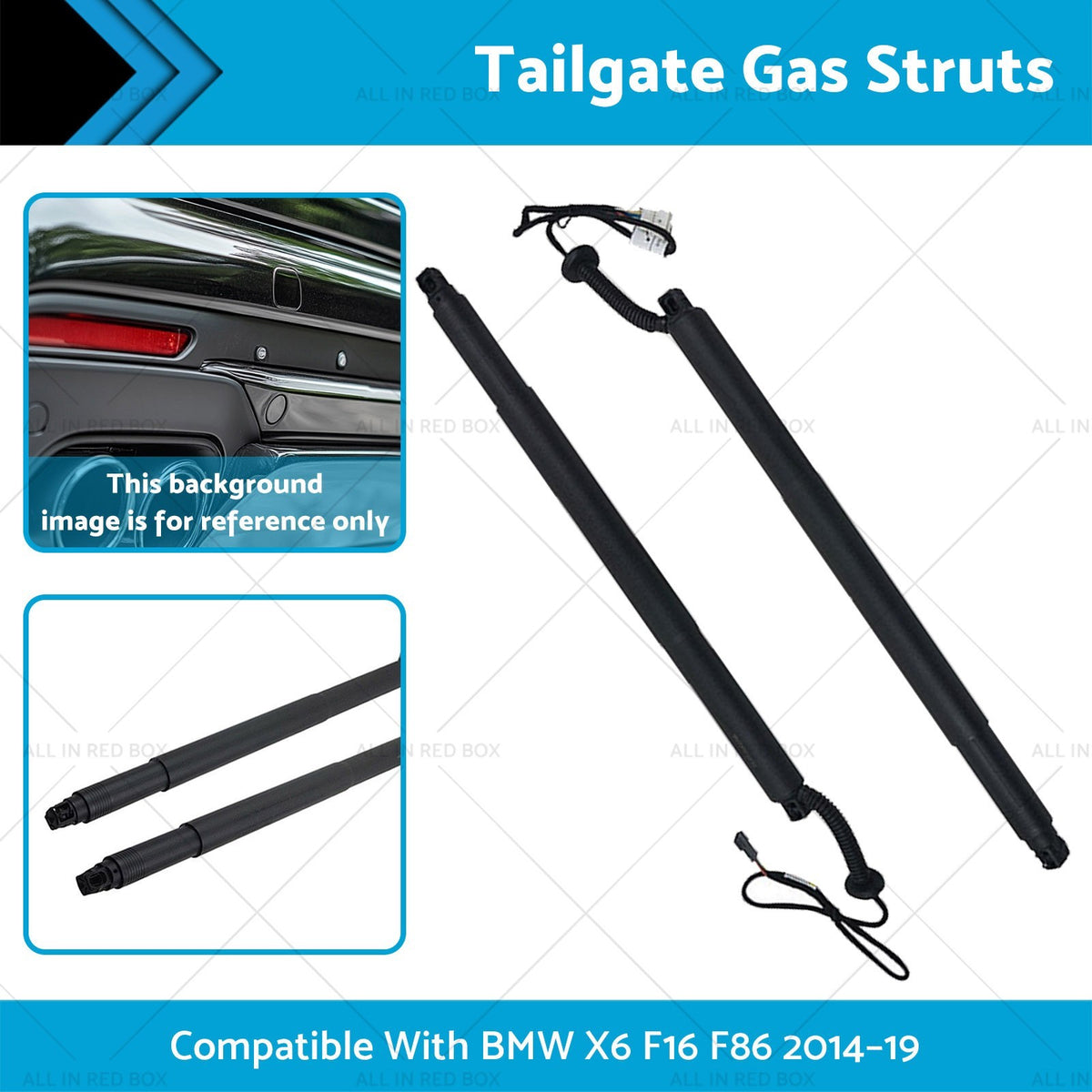 Tailgate Spindle Gas Struts Suitable For BMW X6 F16 F86 Rear Auto Boot Lift Pair