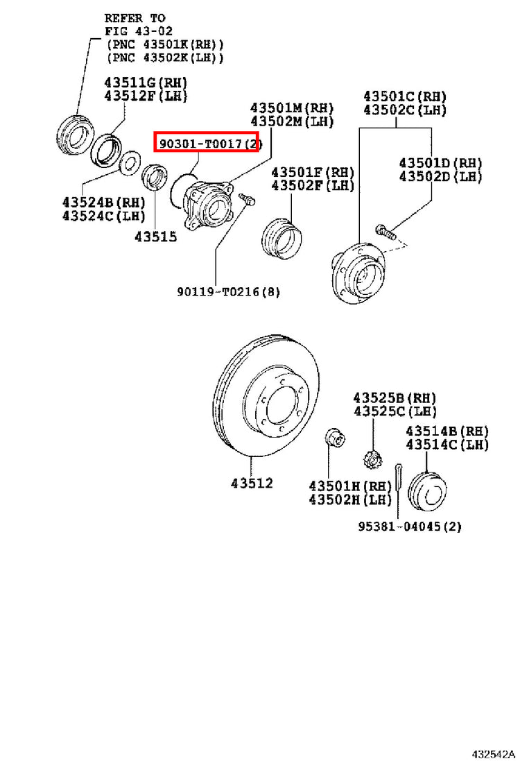 Genuine Hilux TGN36 Front Wheel Bearing Seal O Ring