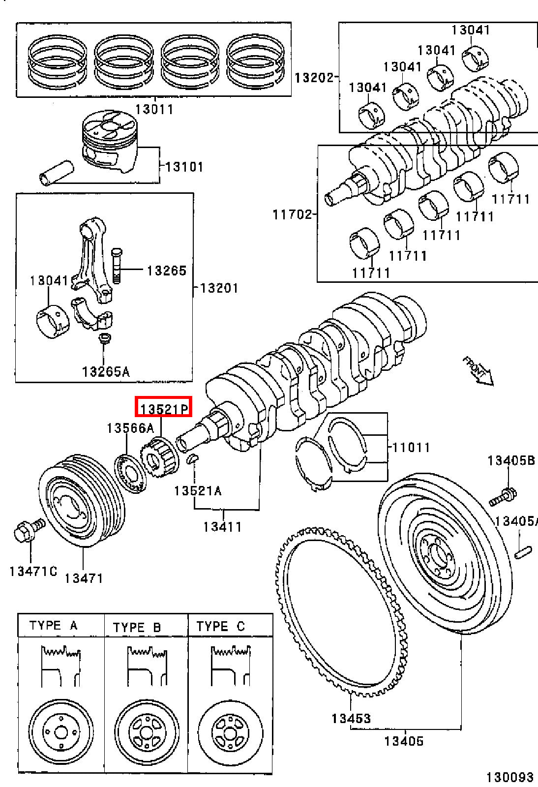 Genuine Corolla AE104 AE103 AE102 1.8 1.6 Crankshaft Timing Gear Sprocket Pulley