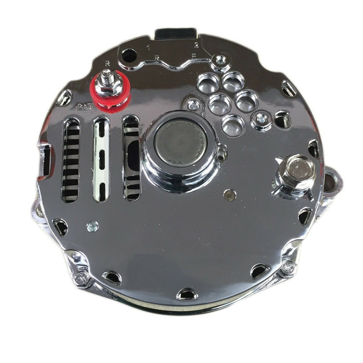 Aeroflow GM Chrome 120 Amp 1 Or 3 Wire Chev Style Alternator AF4870-1120