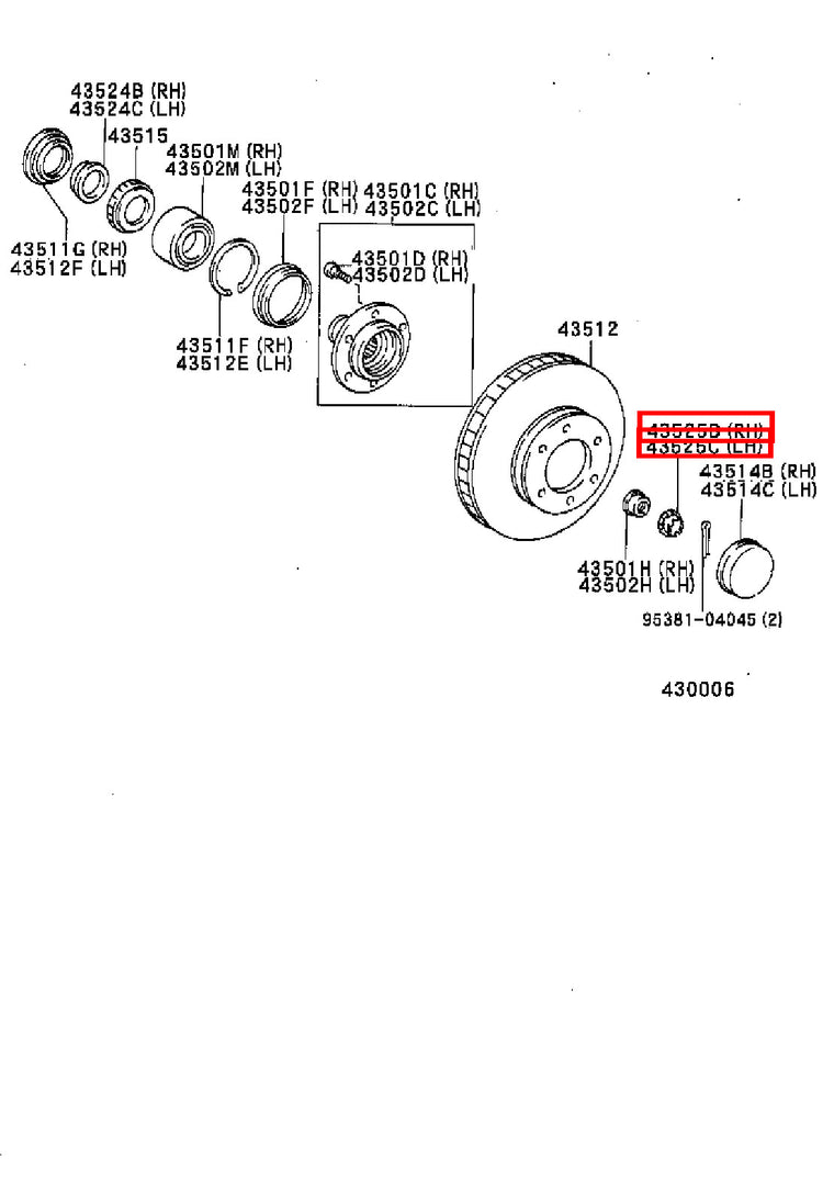 Genuine Regius Ace TRH229 Sequoia UCK45 Front Axle Outer CV Joint Lock Nut Cap