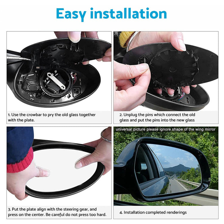 Left Side Mirror Glass Heated Convex for Lexus RX300 RX330 Toyota Hilux