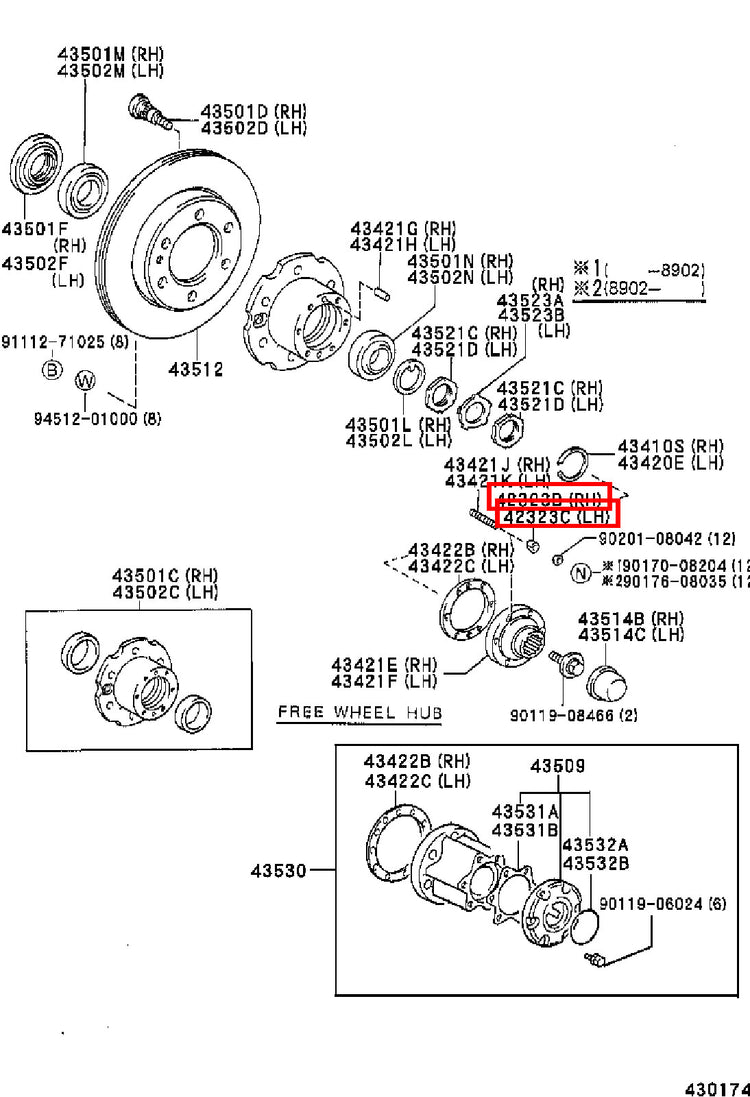 Genuine Hilux YN107 YN106 YN105 YN100 VZN172 Front Axle Hub Stud Cone Washer