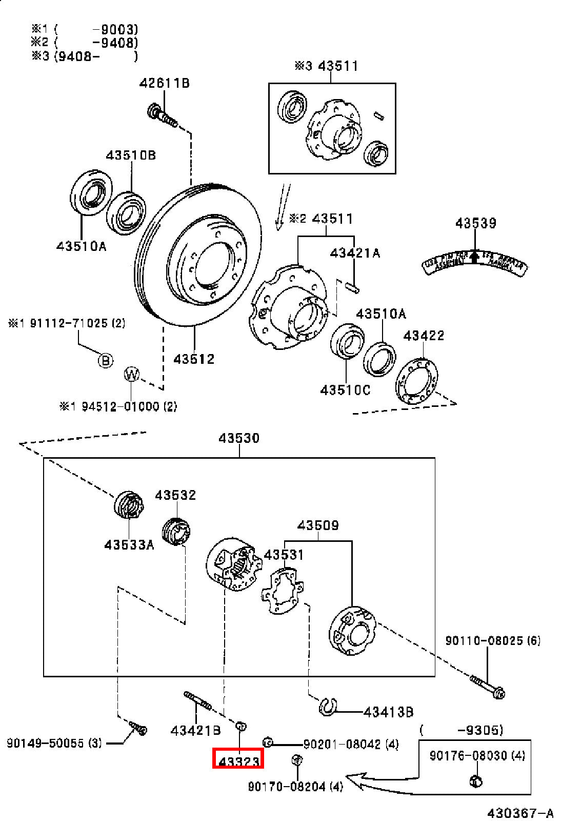 Genuine Hilux YN107 YN106 YN105 YN100 VZN172 Front Axle Hub Stud Cone Washer