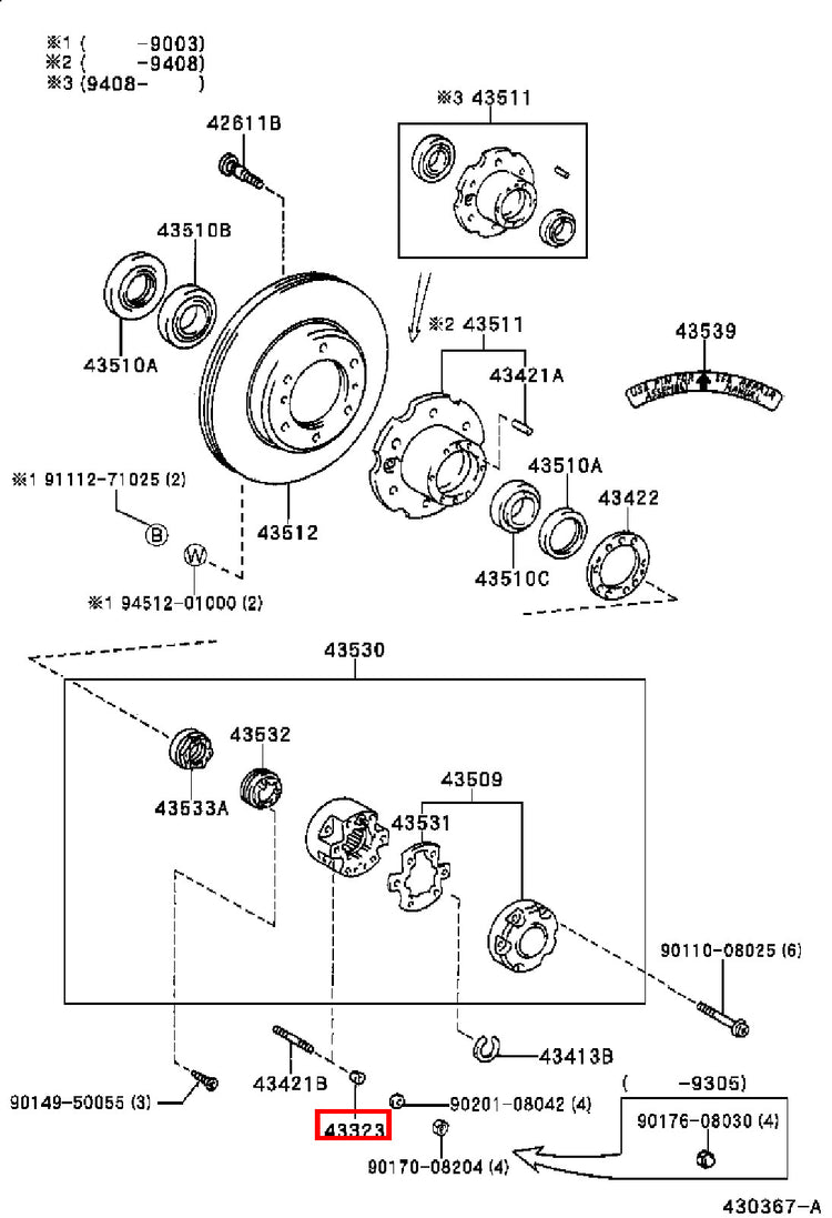 Genuine Hilux YN107 YN106 YN105 YN100 VZN172 Front Axle Hub Stud Cone Washer