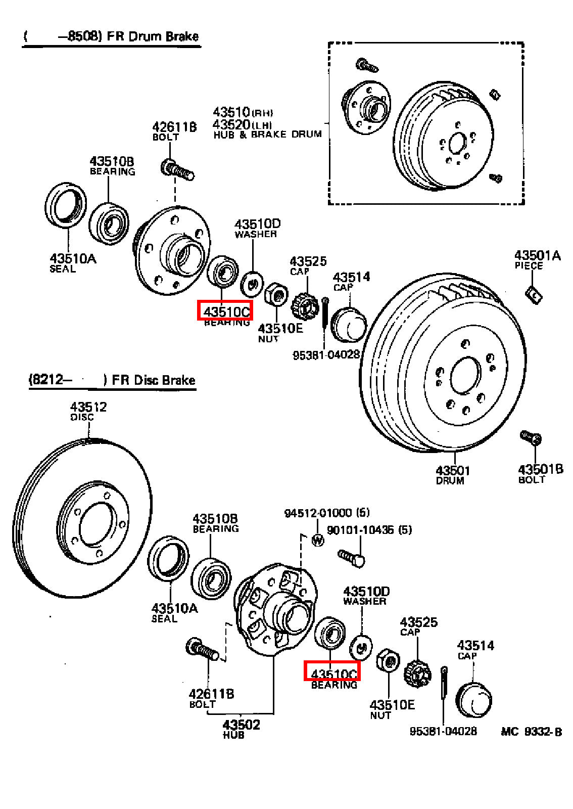 Genuine Dyna LY230 LY220 KDY261 KDY260 KDY251 Front Wheel Hub Outer Bearing
