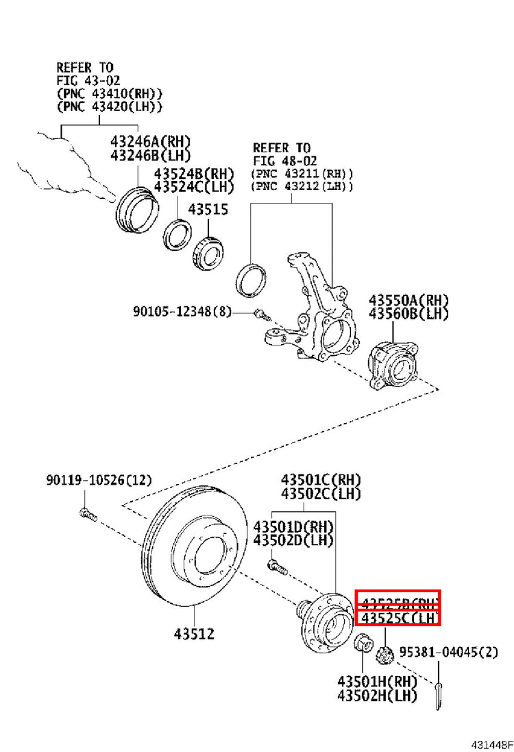 Genuine Regius Ace TRH229 Sequoia UCK45 Front Axle Outer CV Joint Lock Nut Cap