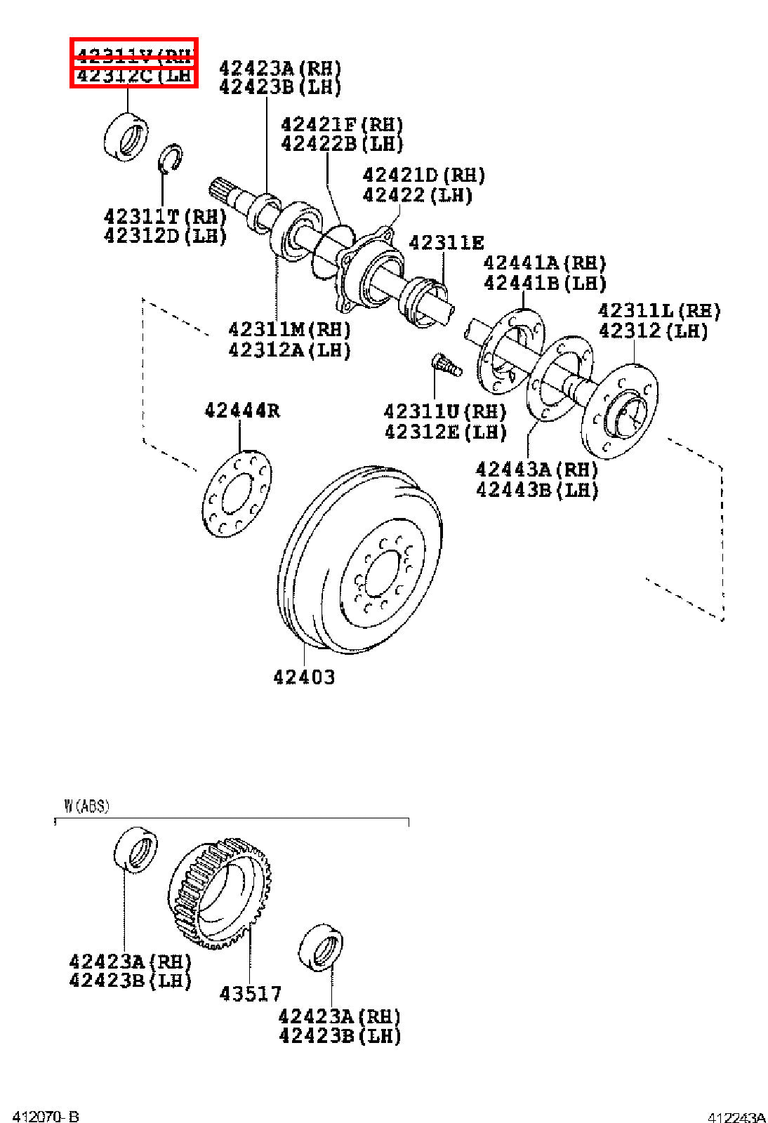 Genuine Hilux TGN110 TGN10 KUN36 KUN35 KUN26 Rear Axle Shaft Inner Oil Seal