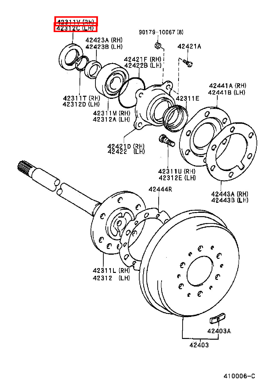 Genuine Toyota LandCruiser 100 Series UZJ HDJ Rear Axle Shaft Inner Oil Seal