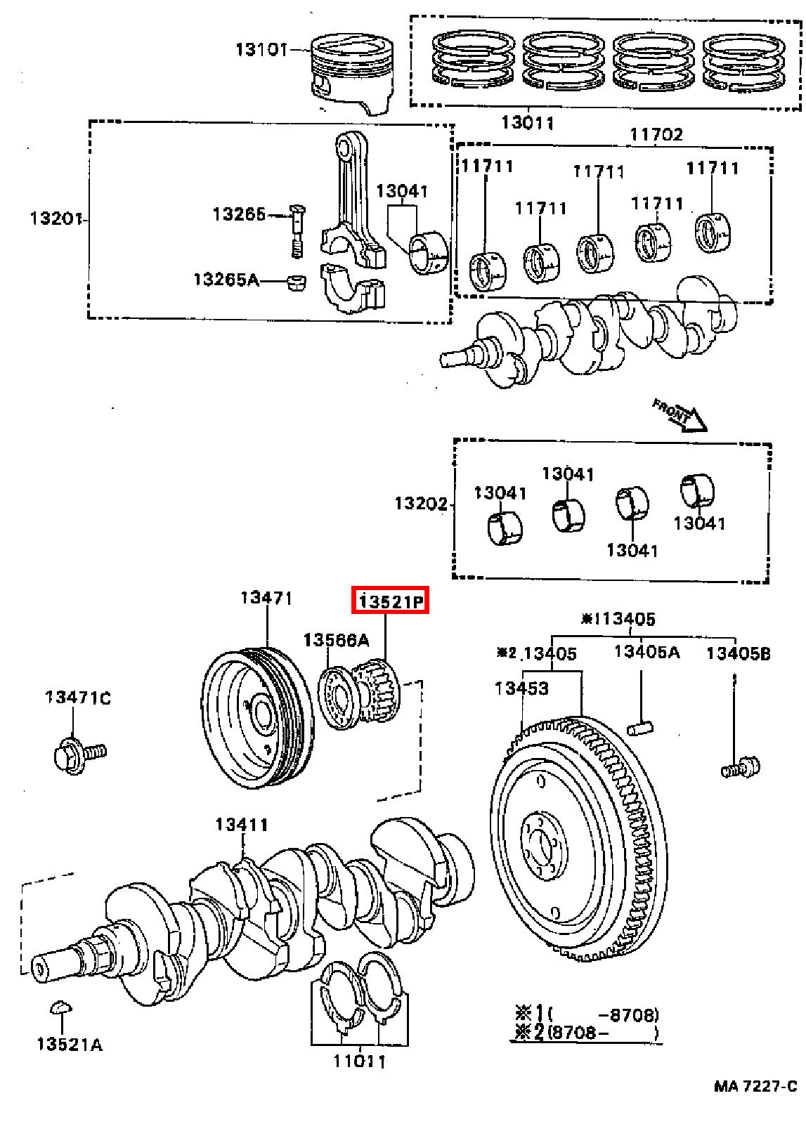 Genuine Celica AT160 4AG 4AGE Crankshaft Timing Gear Sprocket Pulley