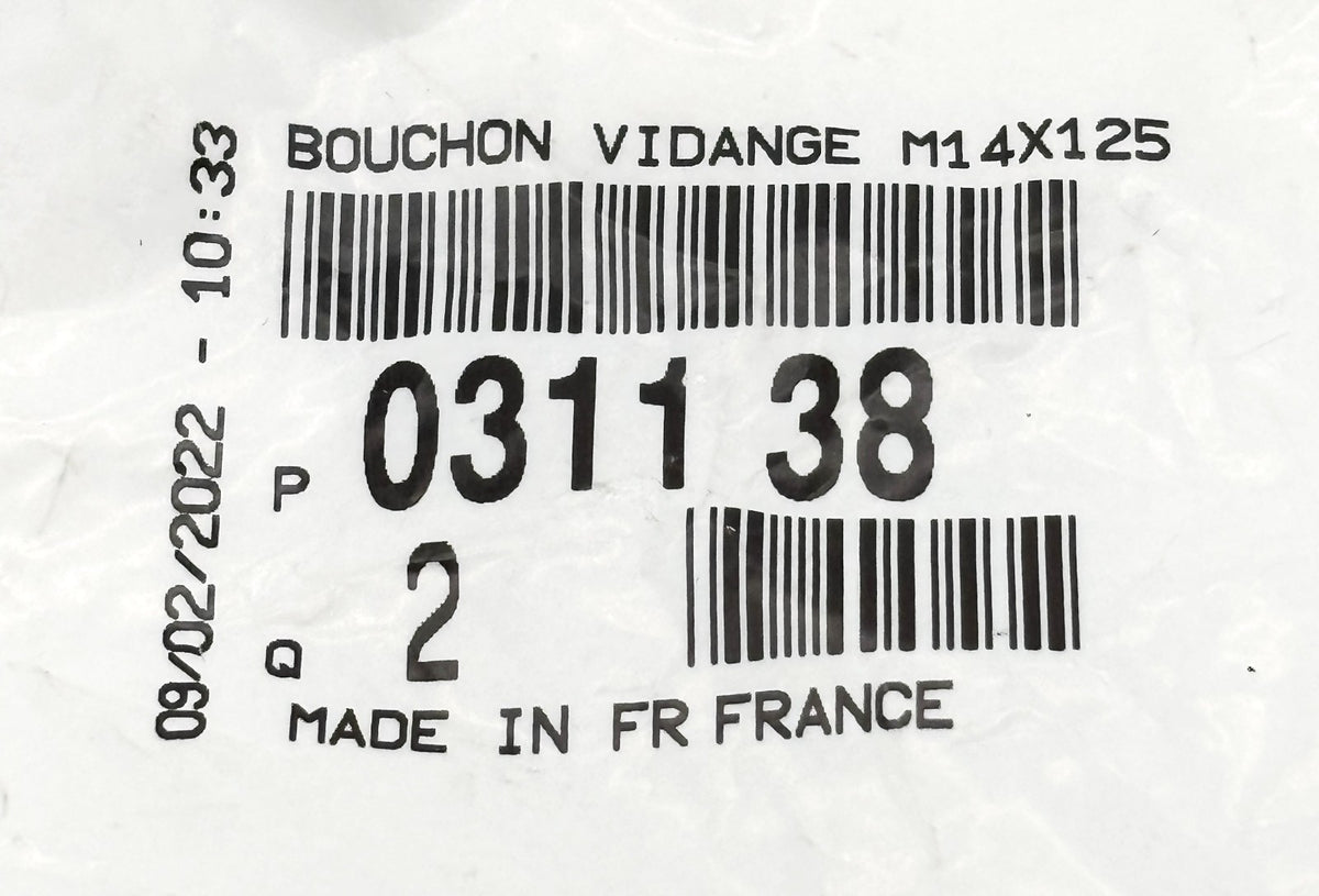 Genuine Citroen C4 C5 & Peugeot 307 406 508 Engine Oil Sump Plug M14X125 031138