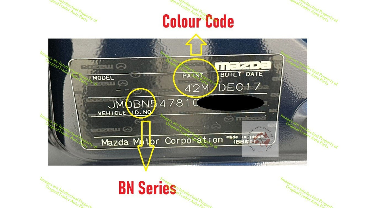 Right Door Mirror Cap Case Housing Mazda 3 BN Series Deep Crystal Blue Mica 42M