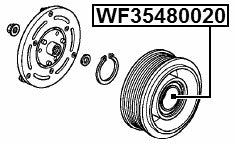 Air Conditioner Bearing 35X48X20 Fits Honda 38900-RZA-014