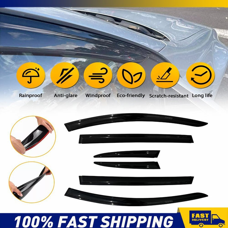 6X Weathershield Weather Shield Window Visors Deflectors For Holden Commodore VE