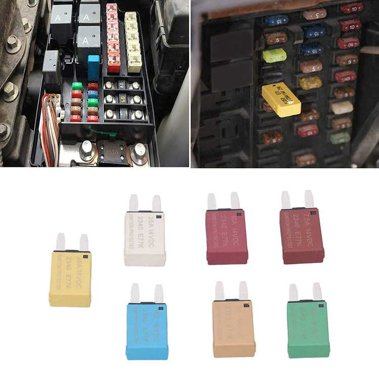 7 Reset Circuit Breaker 5A 7.5A 10A 15A 20A 25A 30A ATC ATO Blade 14VDC
