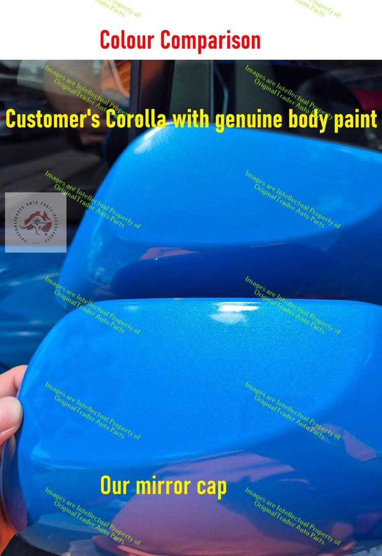 Left Side Mirror Cover Case Cap for Toyota Corolla E210 Series Eclectic Blue 8W9
