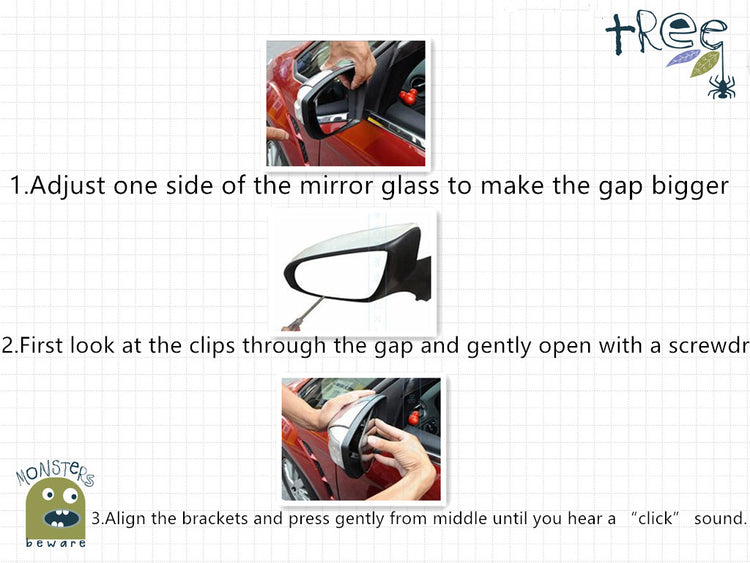 Left side mirror glass for Subaru solterra  2023 Onward Convex with base