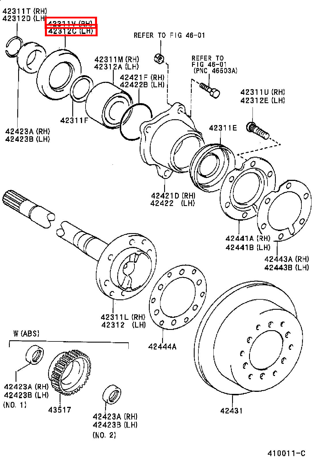Genuine Toyota LandCruiser 100 Series UZJ HDJ Rear Axle Shaft Inner Oil Seal