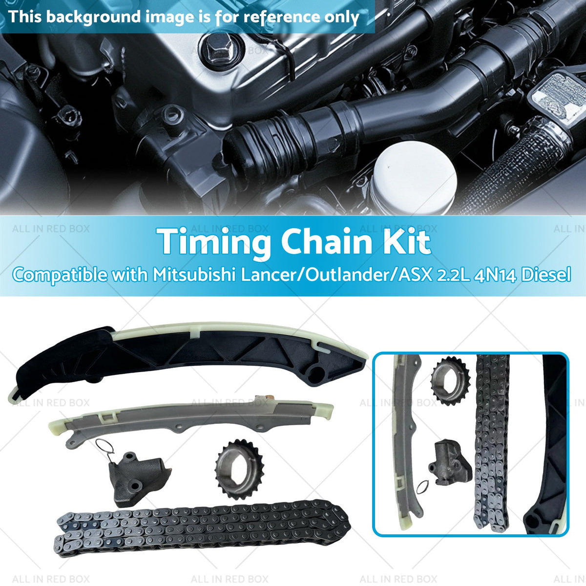 Timing Chain Kit Suitable for Mitsubishi Lancer Outlander ASX Delica 4N1 2.2