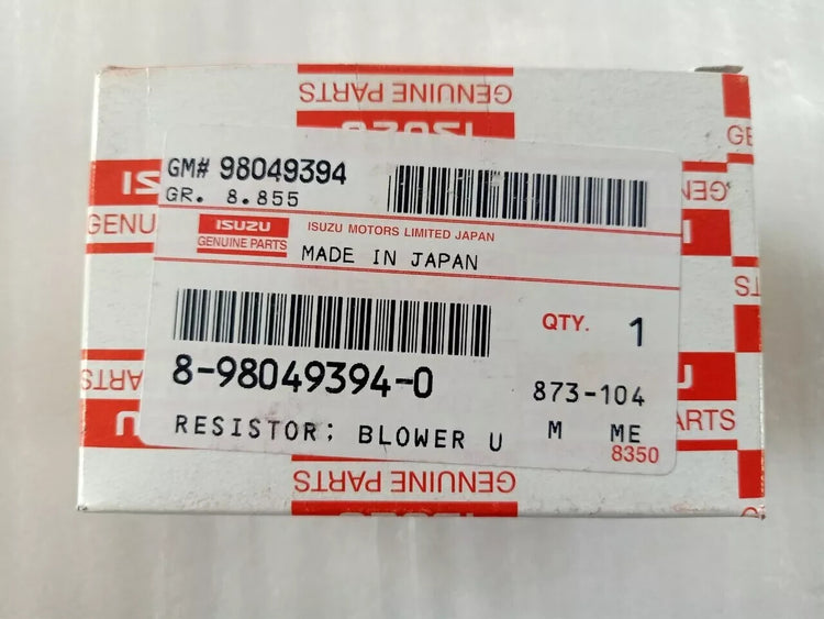 Genuine Isuzu D-MAX 2007 - 2011 Heater Fan Blower Motor Speed Resistor