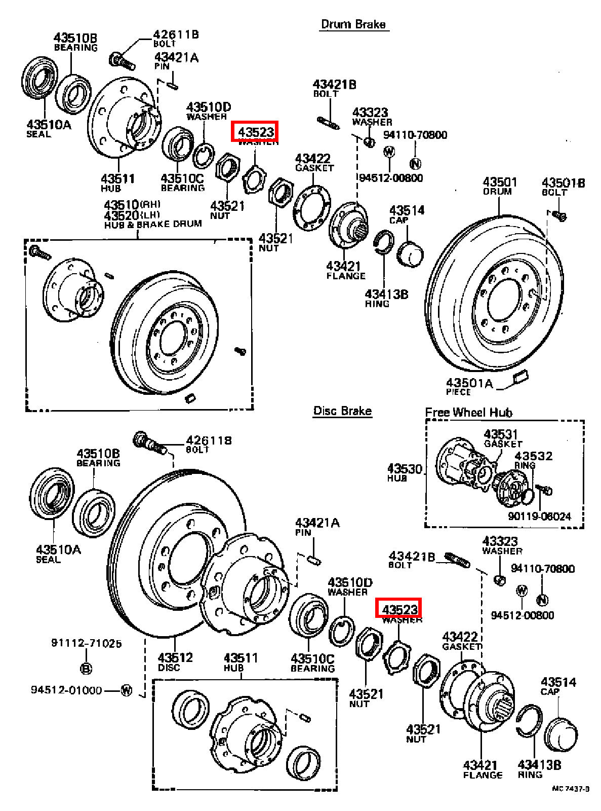 Genuine Dyna LY230 LY220 Dyna ToyoAce KDY220 Front Wheel Bearing Lock Tab Washer