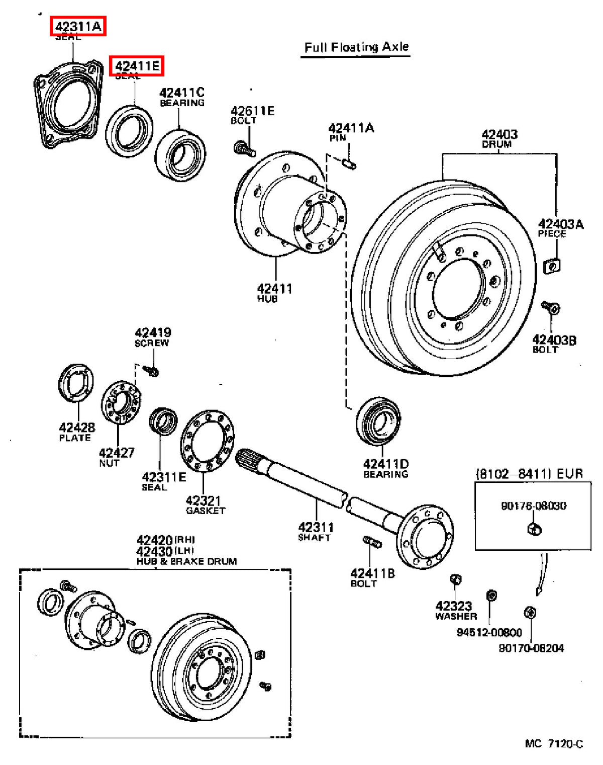 Genuine LandCruiser VDJ79 VDJ78 VDJ76 Wheel Bearing Hub Oil Seal