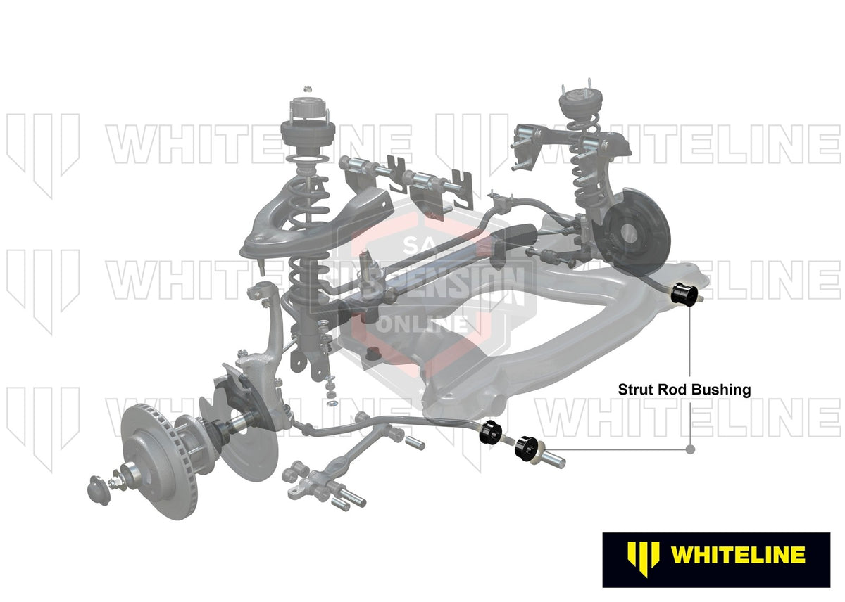 Whiteline W81558 - Strut Rod - To Chassis Bushing Kit (Rod/Strut- wheel suspensi
