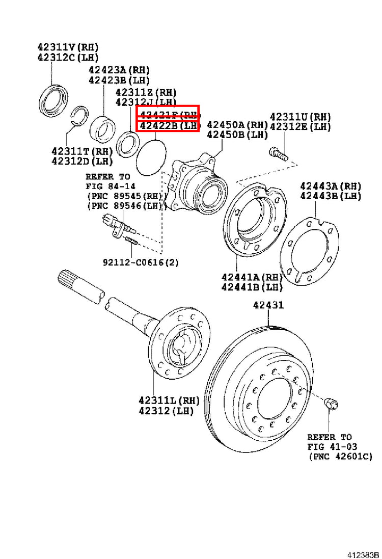 Genuine Tacoma TRN260 TRN245 TRN240 TRN225 Rear Axle Bearing Seal O Ring x2