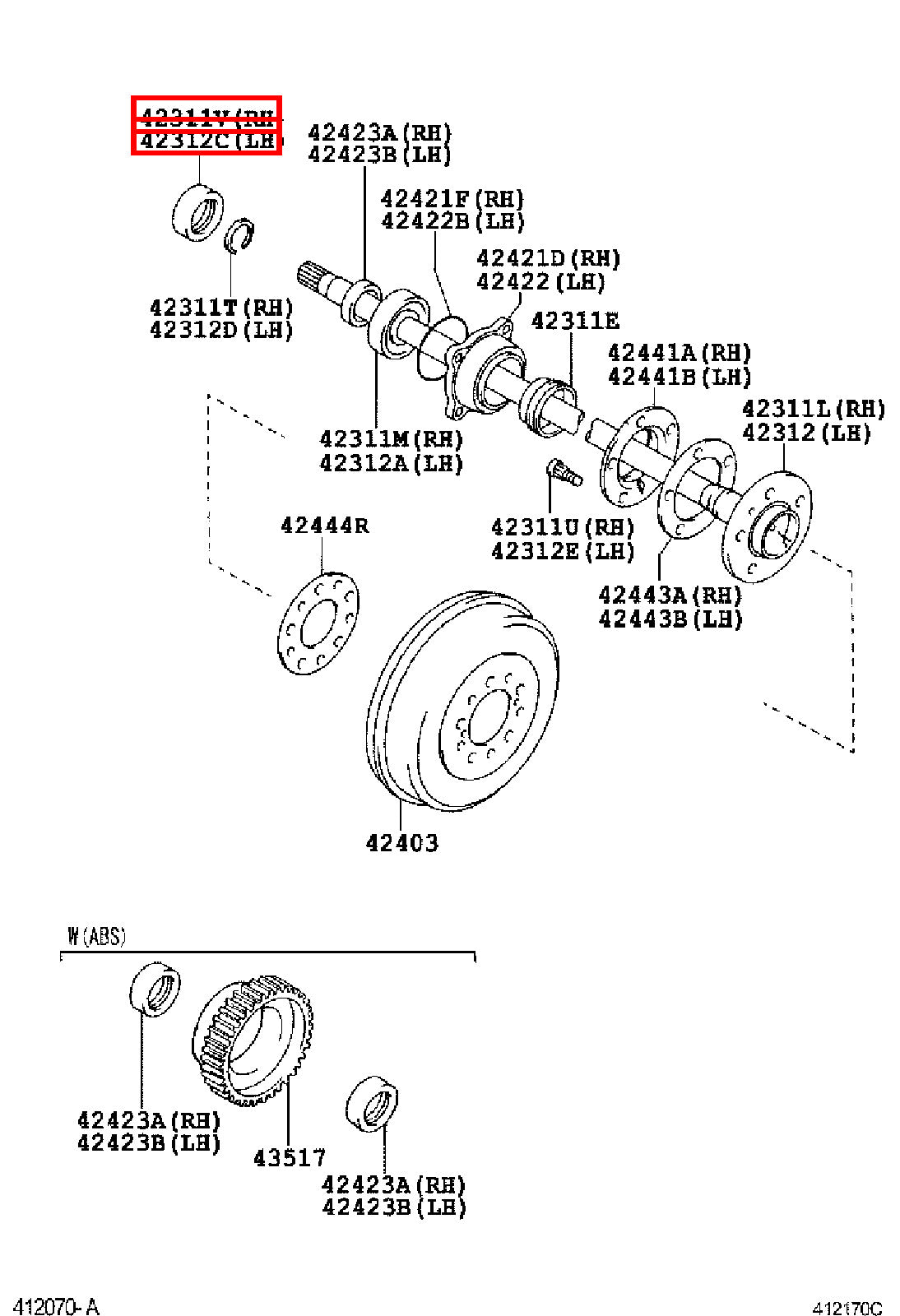 Genuine Hilux TGN110 TGN10 KUN36 KUN35 KUN26 Rear Axle Shaft Inner Oil Seal