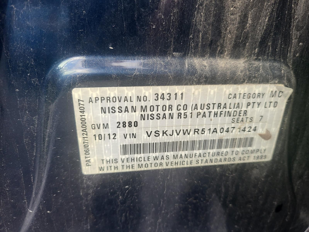 Nissan Pathfinder Steering Column R51 05/2005-09/2013
