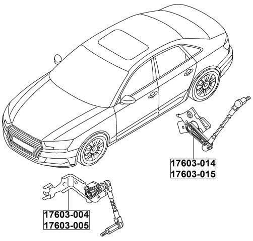 Level Sensor, Front Left Fits Audi 4K0941285B