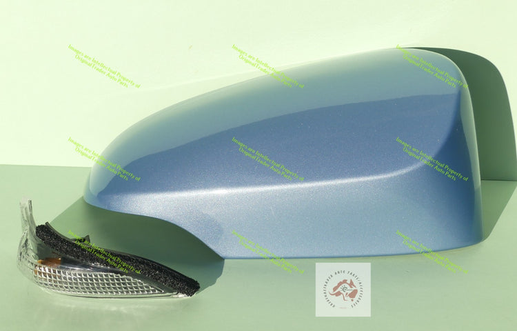 Right Door Mirror Cap Housing Case for Toyota Corolla E170 Series Blue Mist 8W1
