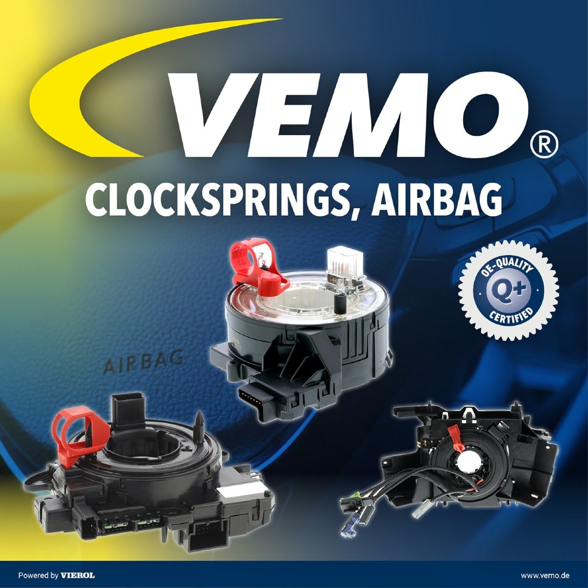 8619A017 VEMO Clock Spring for Mitsubishi 380 DB Lancer CS CT Outlander ZE ZF