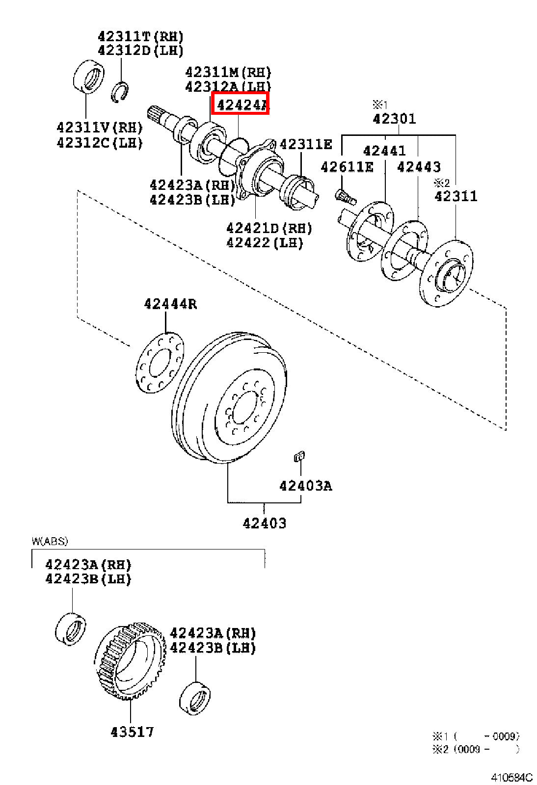 Genuine Tundra VCK40 VCK30 UCK41 UCK40 UCK31 UCK30 Rear Axle Bearing Seal O Ring