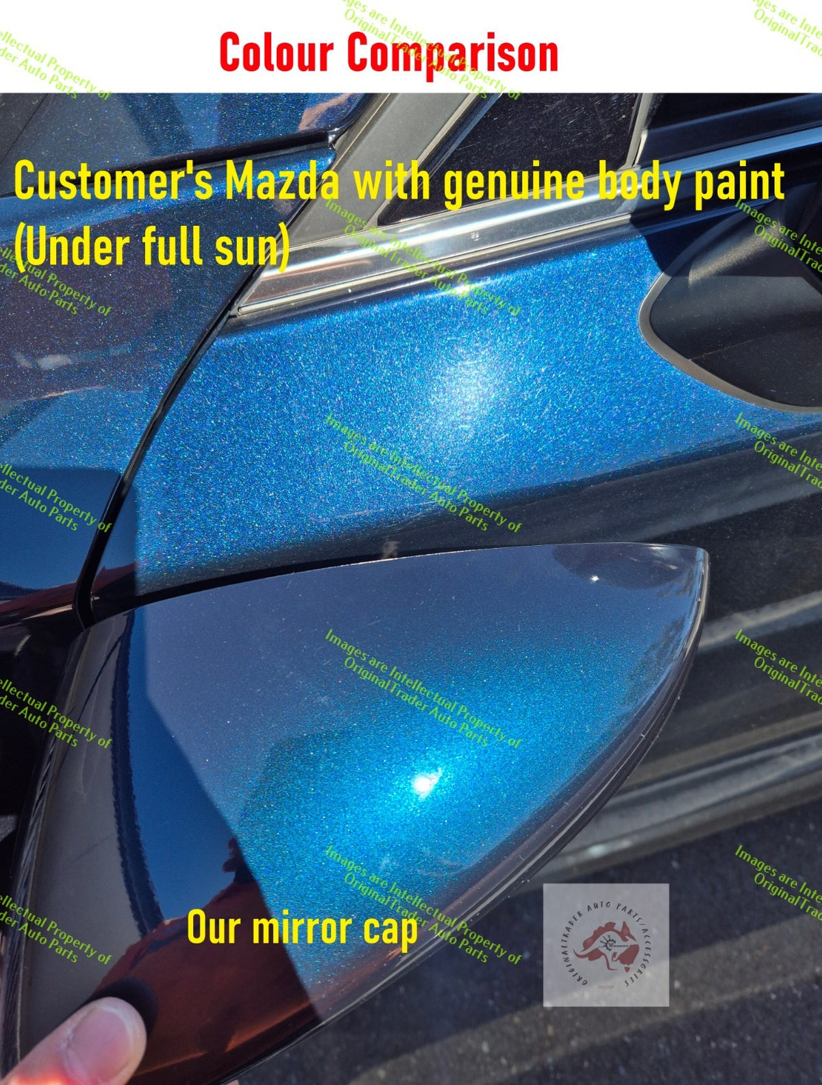 Left Door Mirror Cap Housing for Mazda CX-3 CX3 DK Deep Crystal Blue Mica 42M