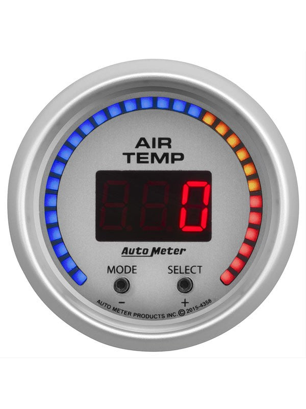 Auto Meter Gauge Air Temp Dual 2 1/16 0-300f Digital Ultra-Lite (4358)
