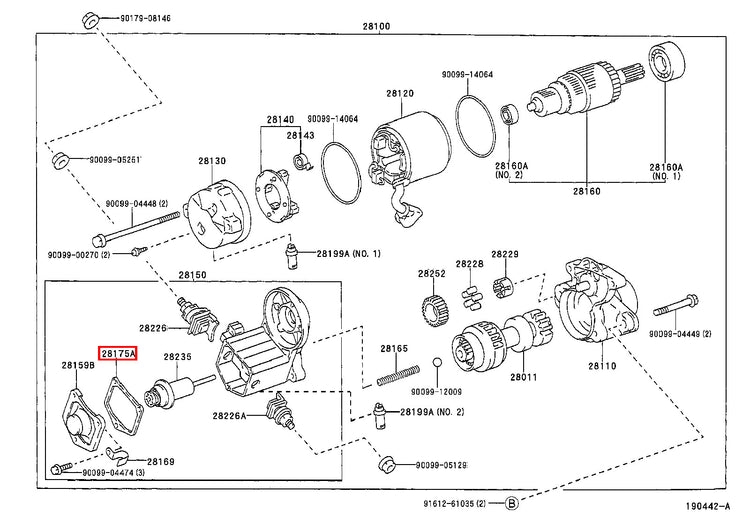 Genuine Camry VCV10 SXV23 SXV20 SXV11 Starter Magnetic Switch Cover Gasket